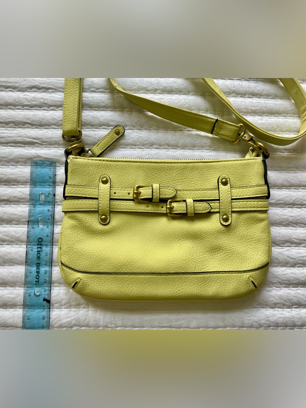 Merona Yellow Crossbody Purse & Clutch - Picture 3 of 15